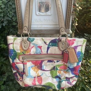 Beautiful multicolored coach bag. No flaws